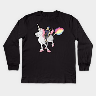 Unicorn Fart Kids Long Sleeve T-Shirt